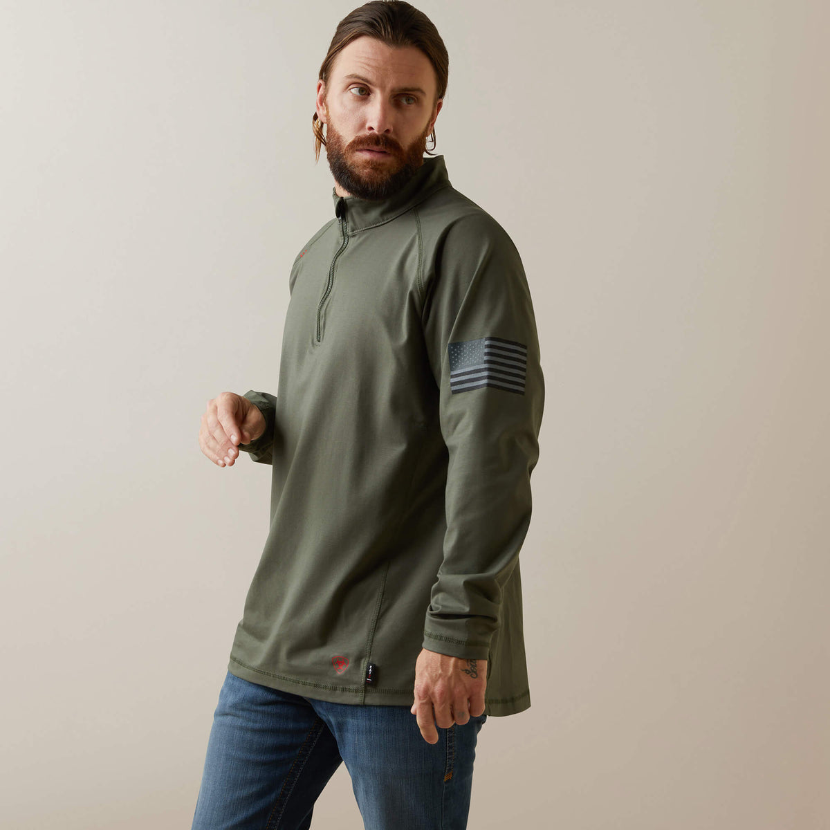 FR Combat Stretch Patriot 1/4 Zip Work Shirt - US 6873