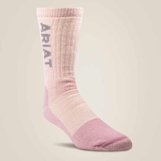 Midweight Merino Wool Blend Steel Toe Work Sock 2 Pair Multi Color Pack - US 3646