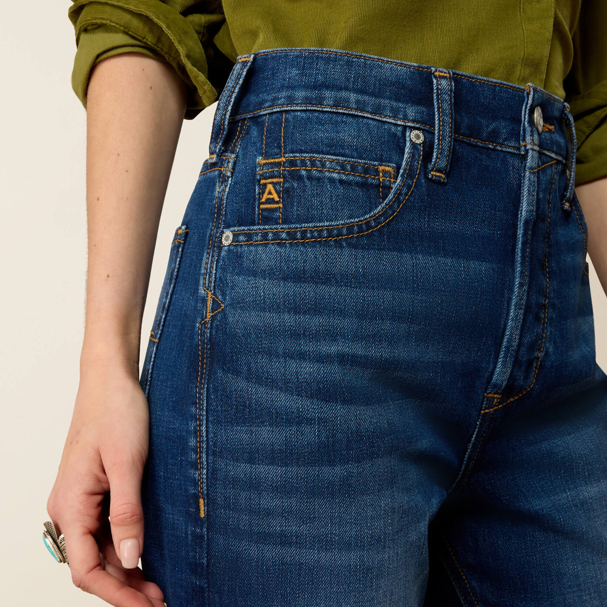 Perfect Rise Relaxed Petra Flipside Straight Leg Jeans - US 2085