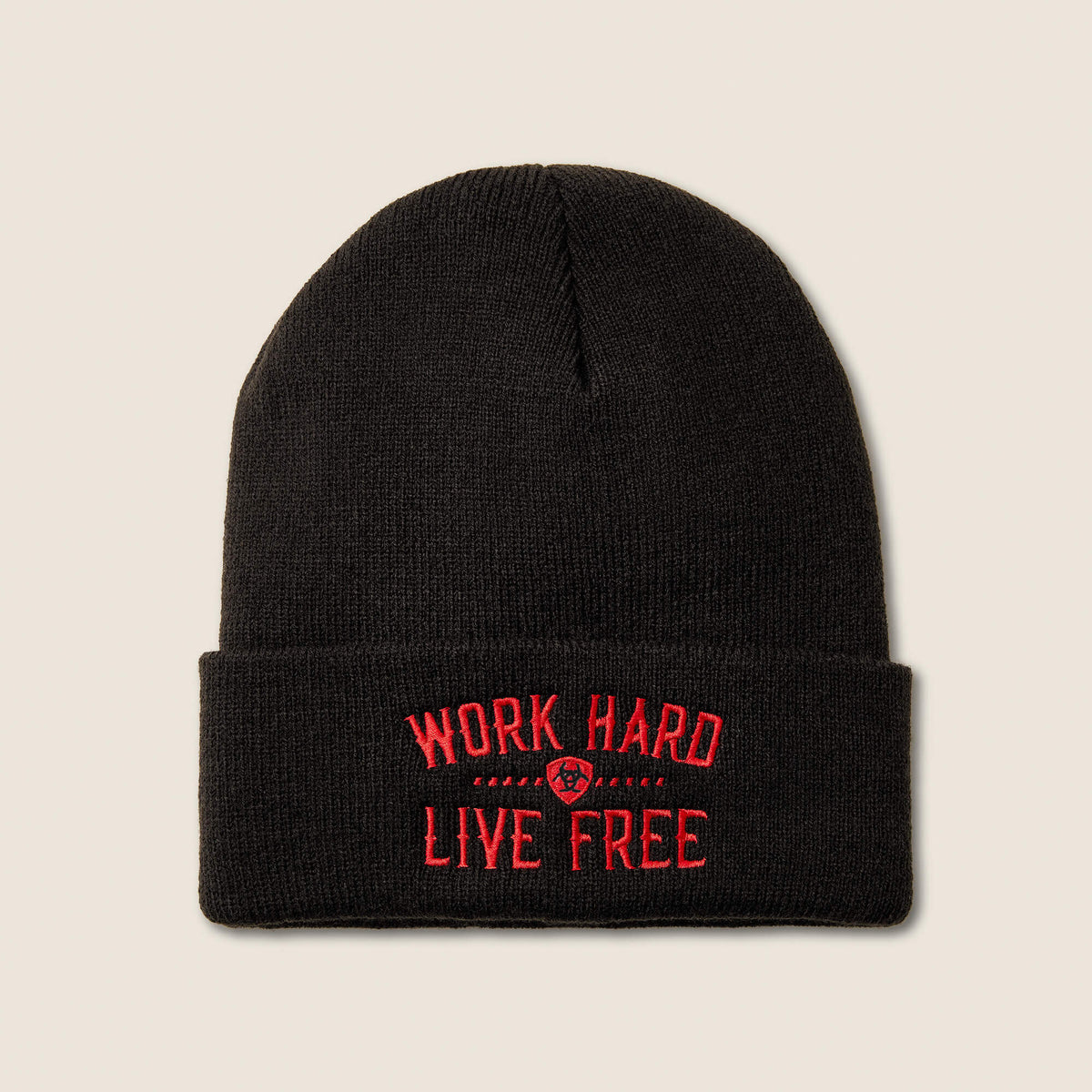 Rebar Work Hard Live Free Embroidery Beanie - US 4901