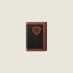 Pebble Leather With Trim Trifold Wallet - US 7520